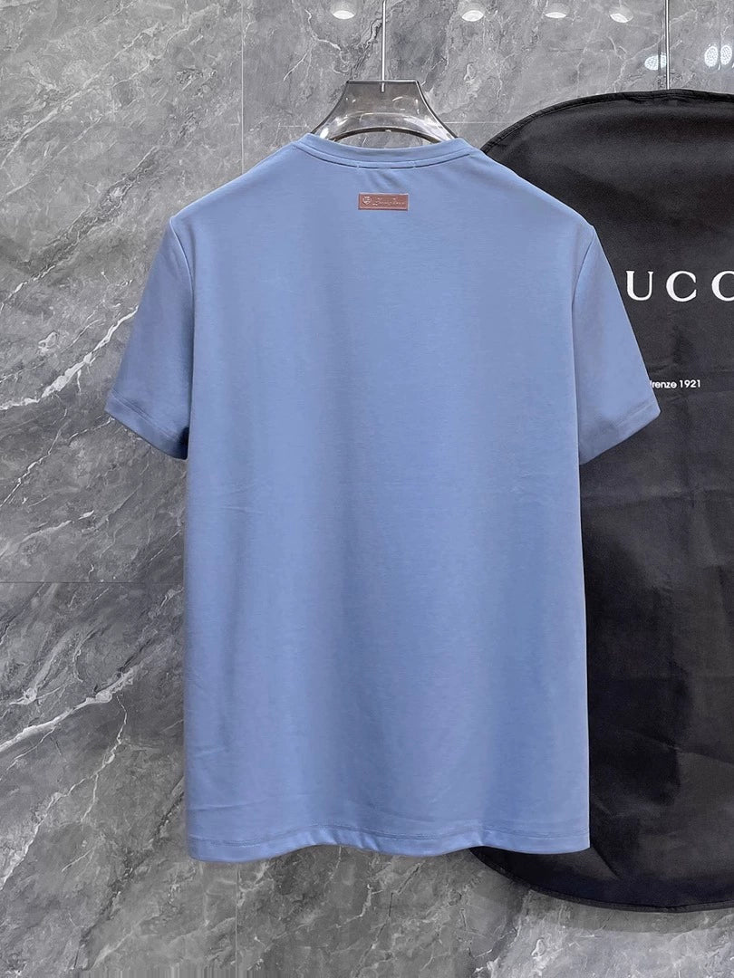 LP Italy 25ss Versatile Comfortable Breathable Crew Neck Bottom Shirt Casual Short Sleeve T-Shirt