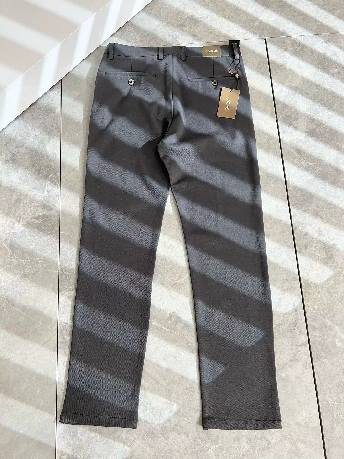 LP Italian Versatile Comfortable Cotton Straight Pants Men's Solid Color Casual Pants