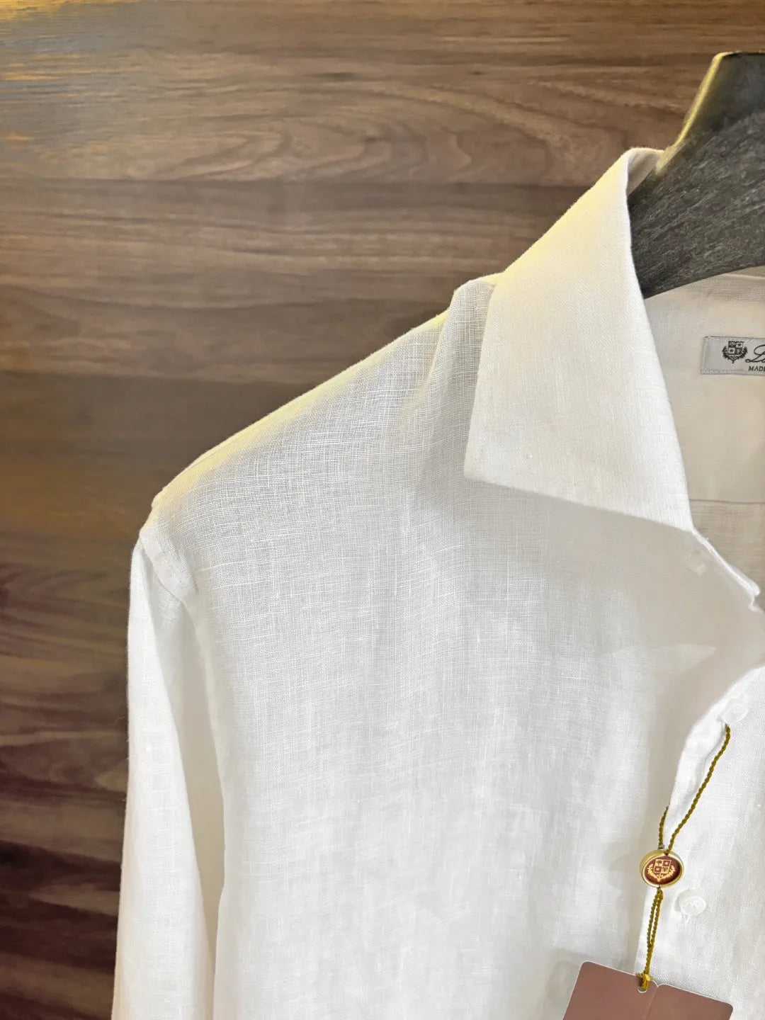 LP Italian Light Luxury Men's 100% Linen Business Casual Elegant Long Sleeve Shirt