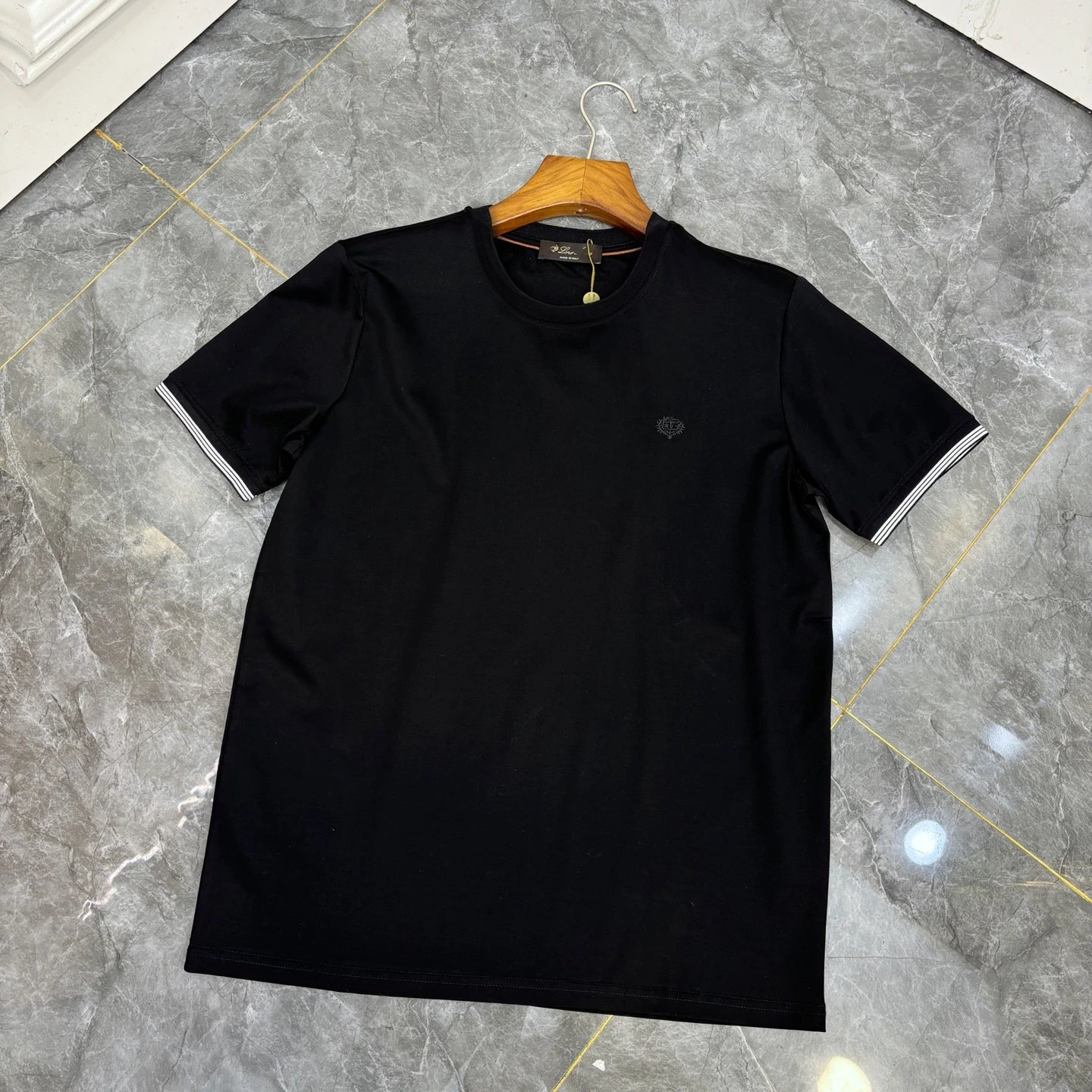 LP Italy 25ss Mercerized Cotton Crew Neck Bottom Half Sleeve Casual Short Sleeve T-Shirt