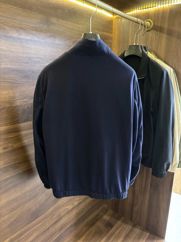 LP Italy 25ss solid color double-sided wear stand-up collar casual jacket
