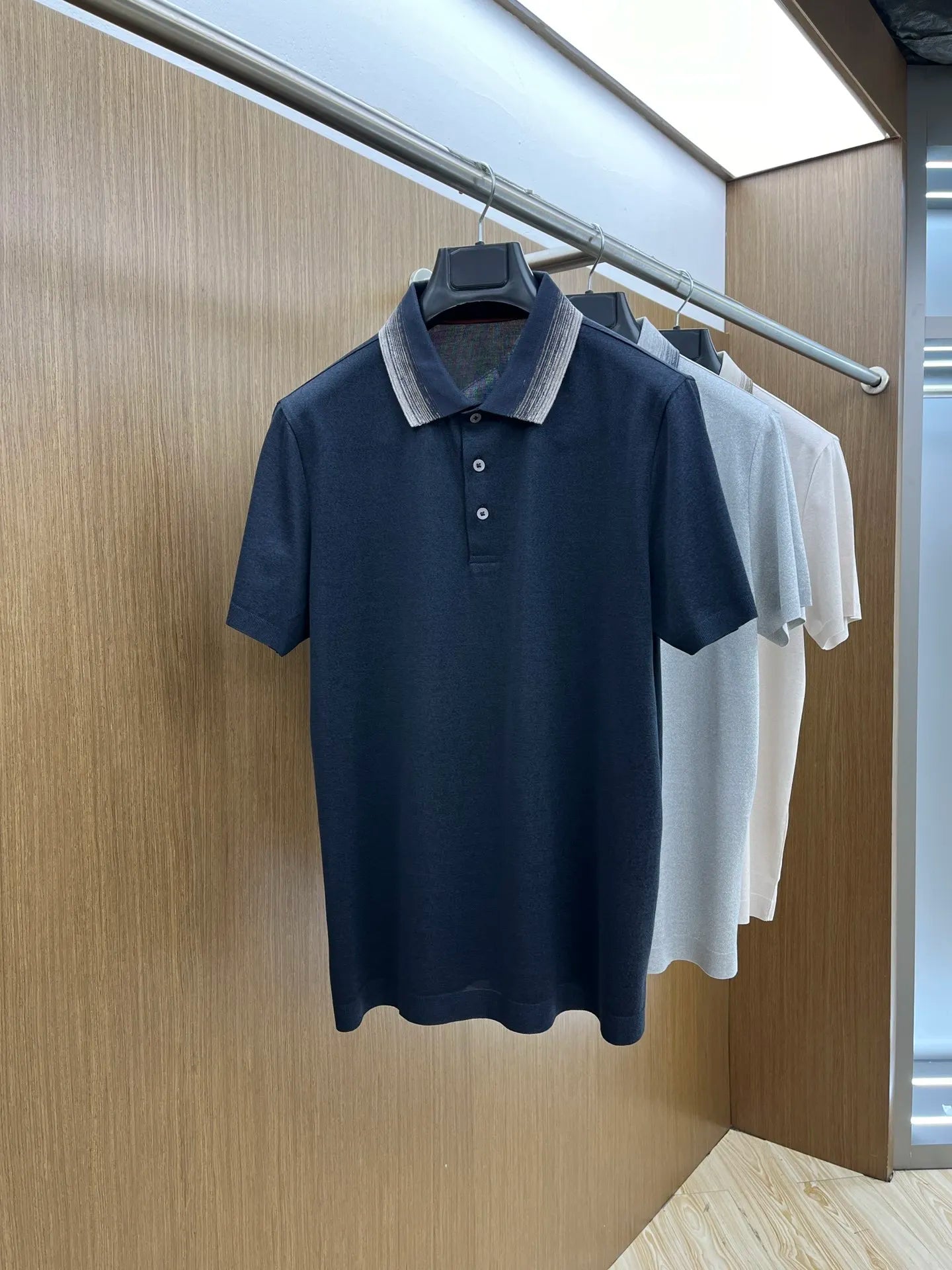 LP Italy 25ss comfortable micro-elastic lapel casual short-sleeved polo shirt