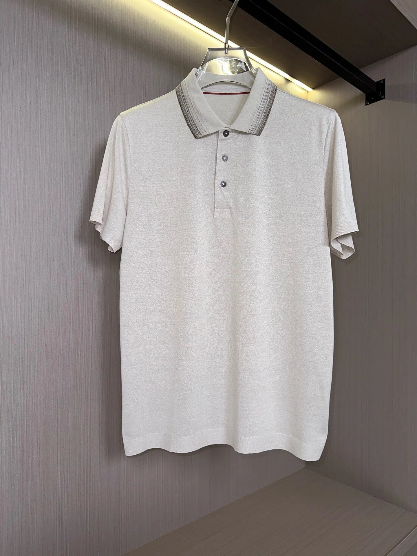 LP Italy 25ss comfortable micro-elastic lapel casual short-sleeved polo shirt