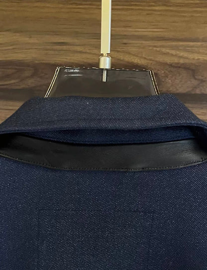LP 25ss textured navy blue men's casual jacket