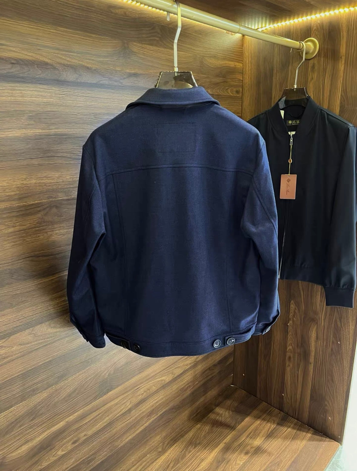 LP 25ss textured navy blue men's casual jacket
