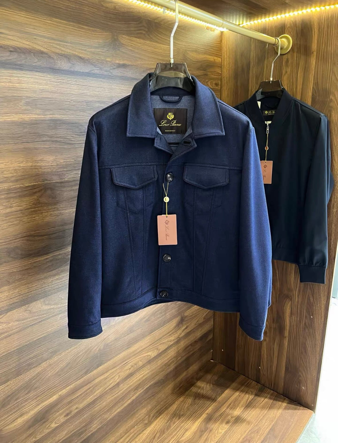 LP 25ss textured navy blue men's casual jacket