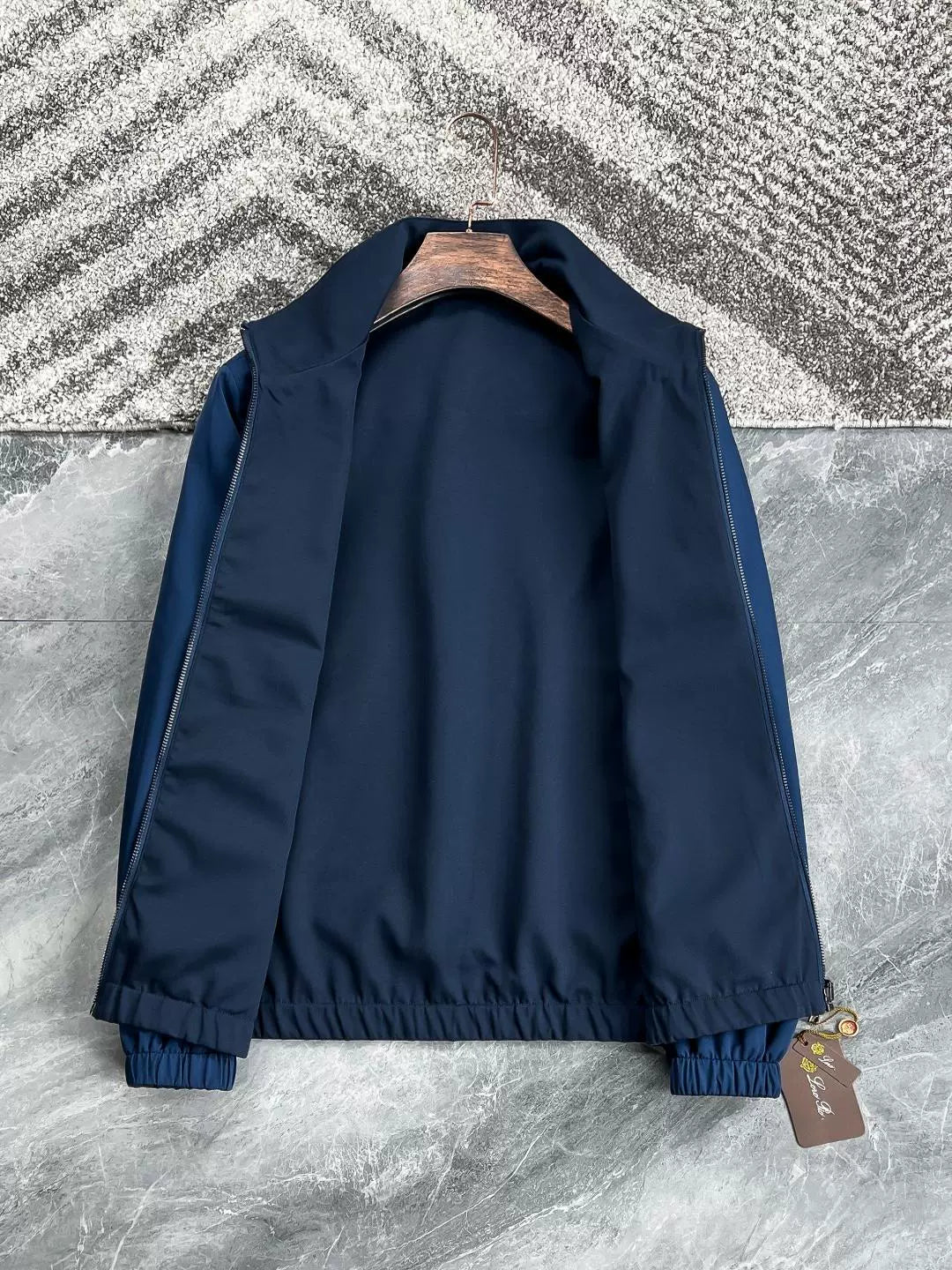 LP Italian Double-Sided Stand-Up Jacket Men's Windproof Casual Jacket