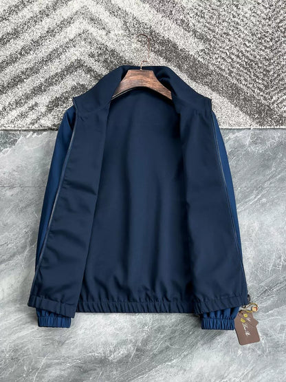 LP Italian Double-Sided Stand-Up Jacket Men's Windproof Casual Jacket