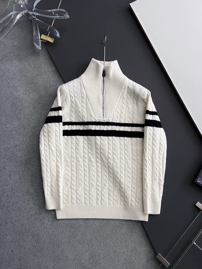 LP semi-high stand-up neck wool sweater men's casual long-sleeved sweater
