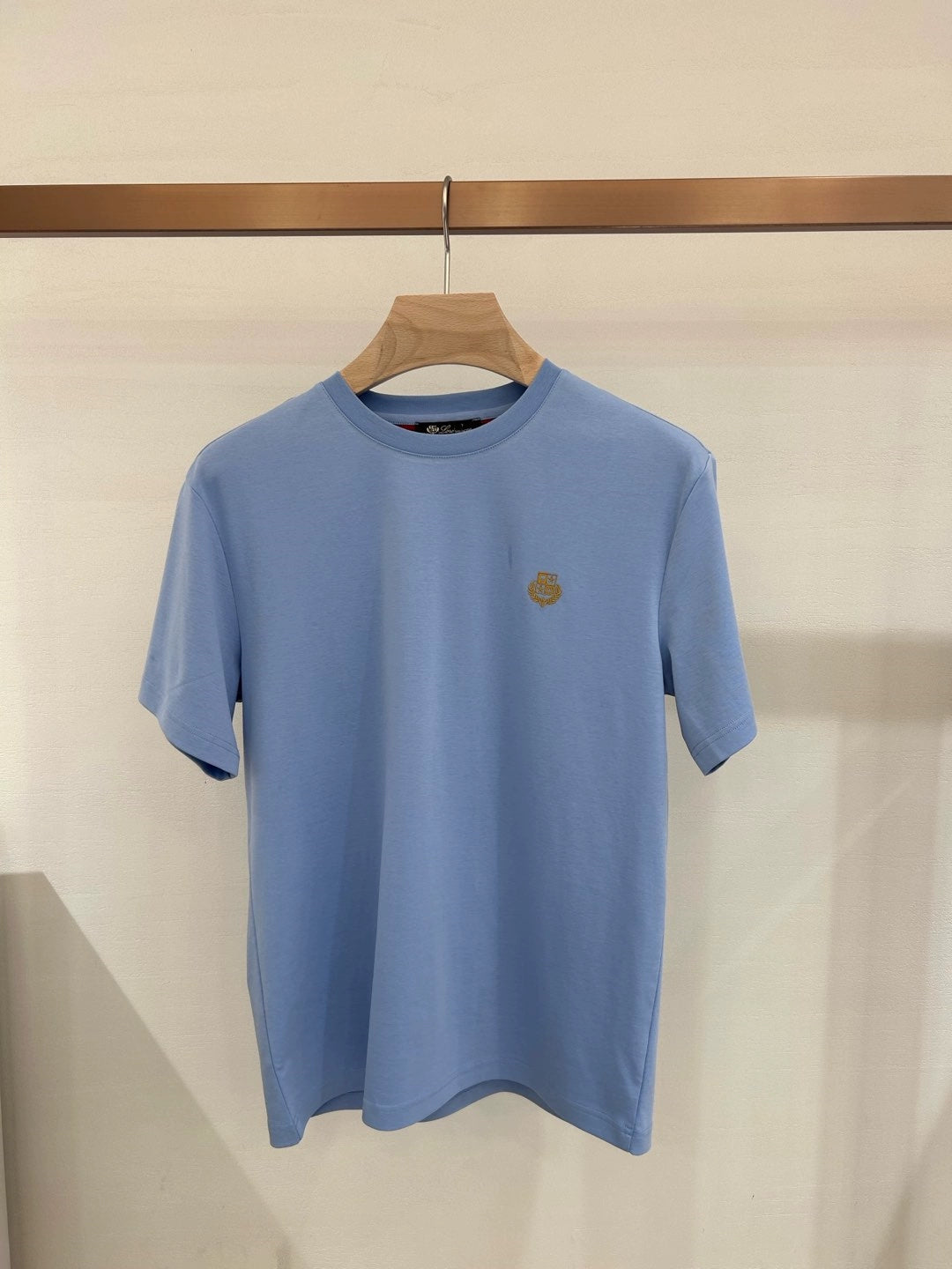 LP Italy 25ss Simple Cotton Comfortable Embroidered Crew Neck Bottom Shirt Men's Casual Short Sleeve T-Shirt