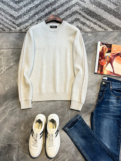 LP Italian crew neck wool sweater men's warm and comfortable casual long-sleeved sweater