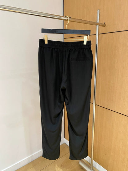 LP Italy 25ss Comfortable Sports Drawstring Tencel Men's Straight Casual Pants