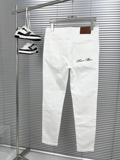 LP Italy 25ss Simple Business Comfort Straight Pants Men's Casual Washed Jeans