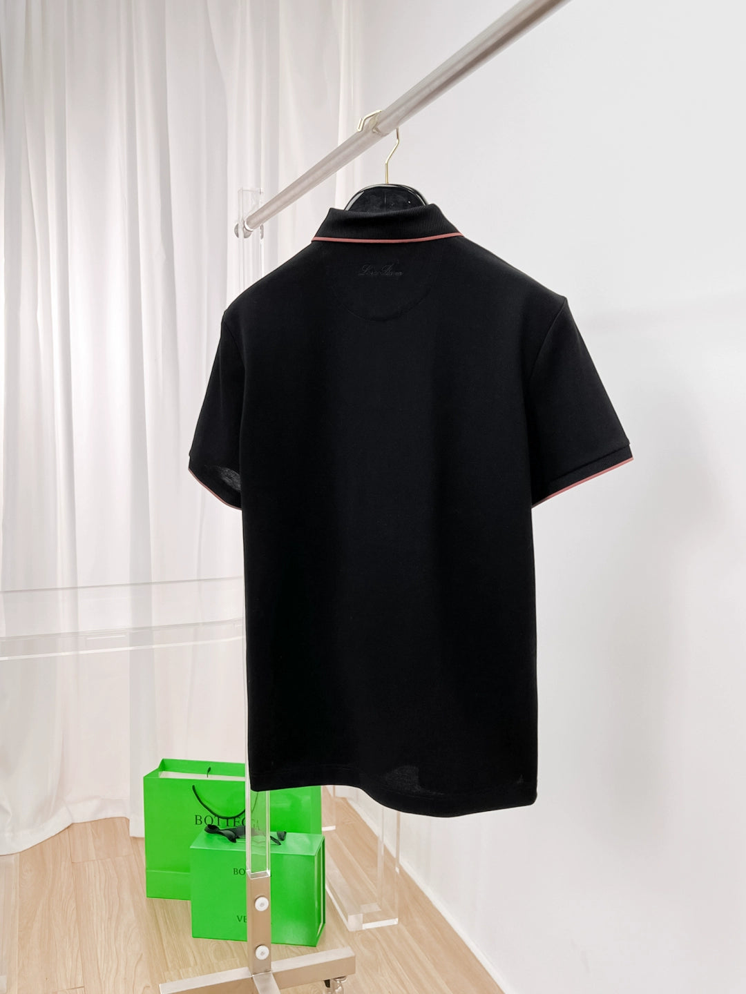 LP Italy 25ss pearl cotton breathable lapel casual short-sleeved polo shirt