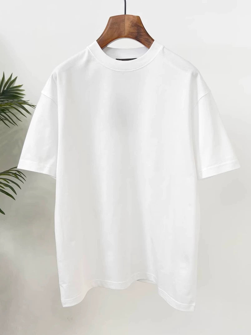 LP Italy 25ss simple and loose pure cotton round neck half-sleeved men's casual short-sleeved T-shirt