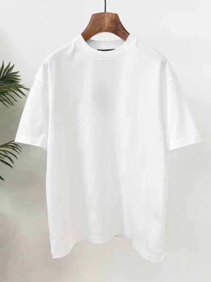 LP Italy 25ss simple and loose pure cotton round neck half-sleeved men's casual short-sleeved T-shirt