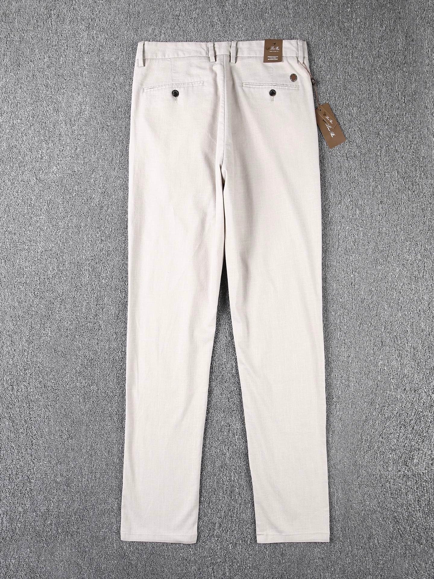 LP Italian 25ss stretch cotton and linen small straight slacks