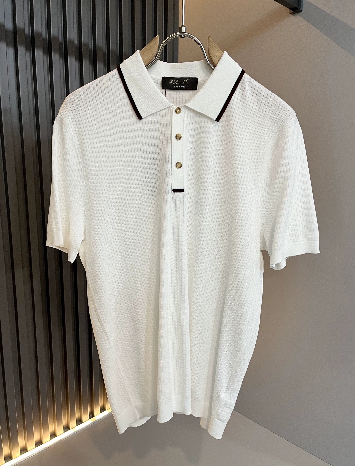 LP Italy 25SS Ilite lapel knitted sweater solid color casual short-sleeved polo shirt
