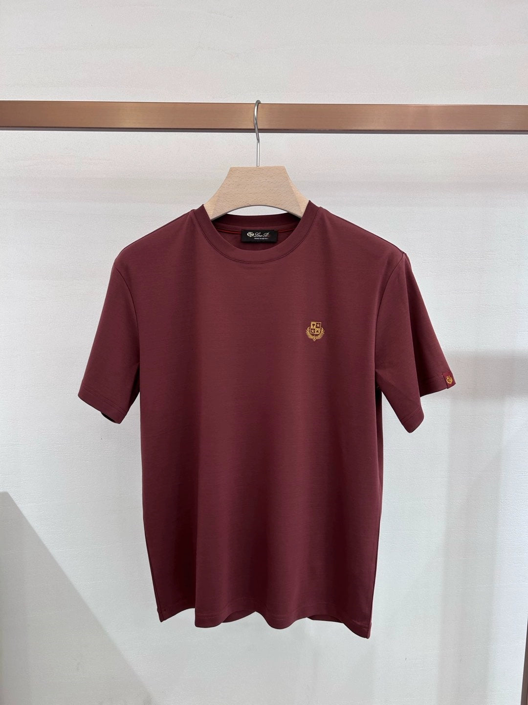 LP Italy 25ss Simple Cotton Comfortable Embroidered Crew Neck Bottom Shirt Men's Casual Short Sleeve T-Shirt