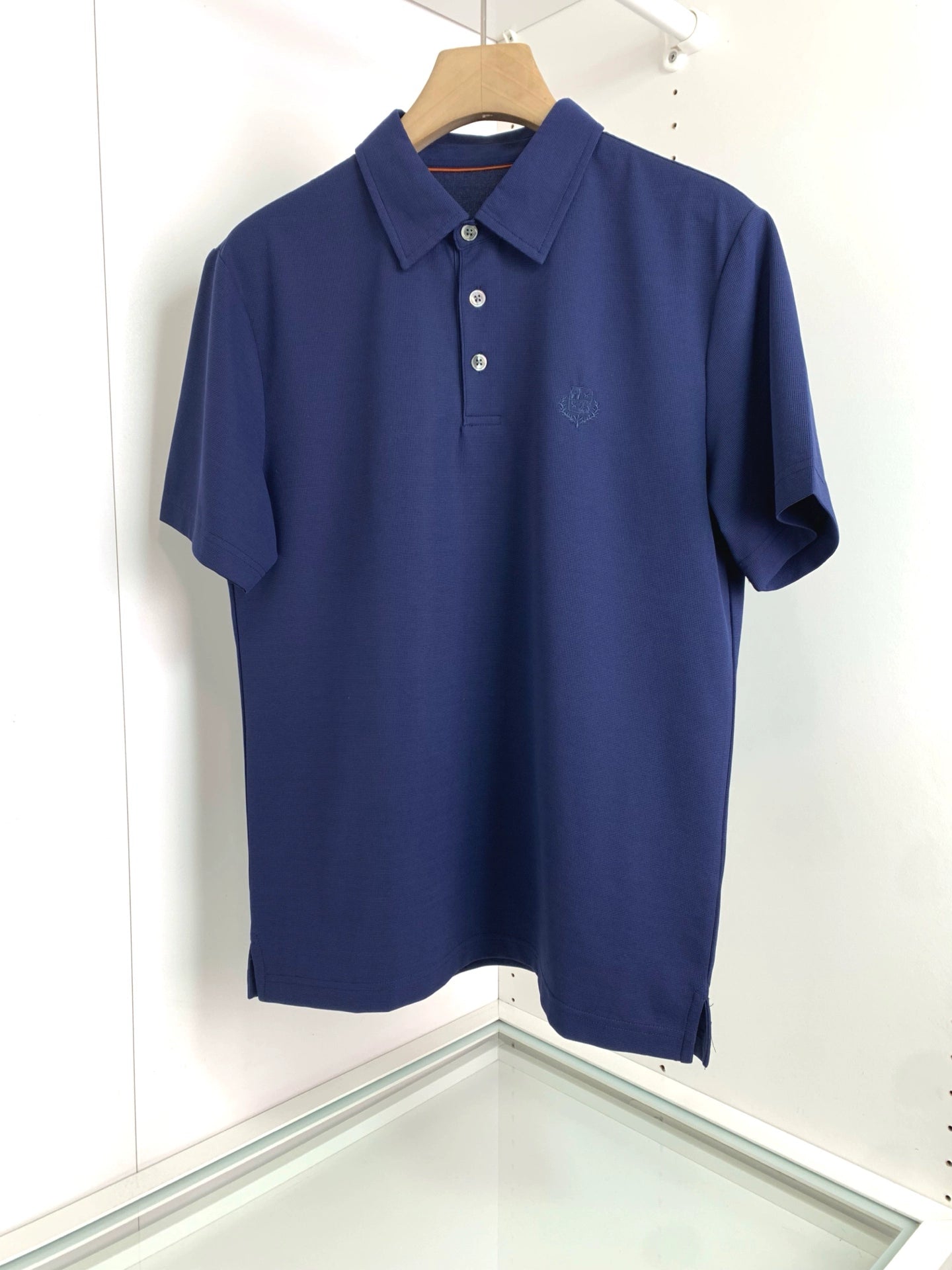 LP Italy 25ss simple business fashion embroidered lapel men's casual short-sleeved polo shirt
