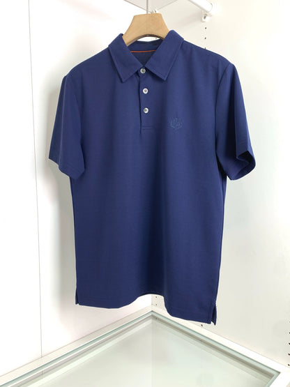 LP Italy 25ss simple business fashion embroidered lapel men's casual short-sleeved polo shirt