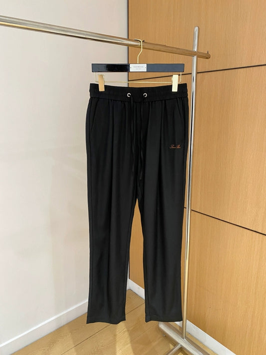LP Italy 25ss Comfortable Sports Drawstring Tencel Men's Straight Casual Pants