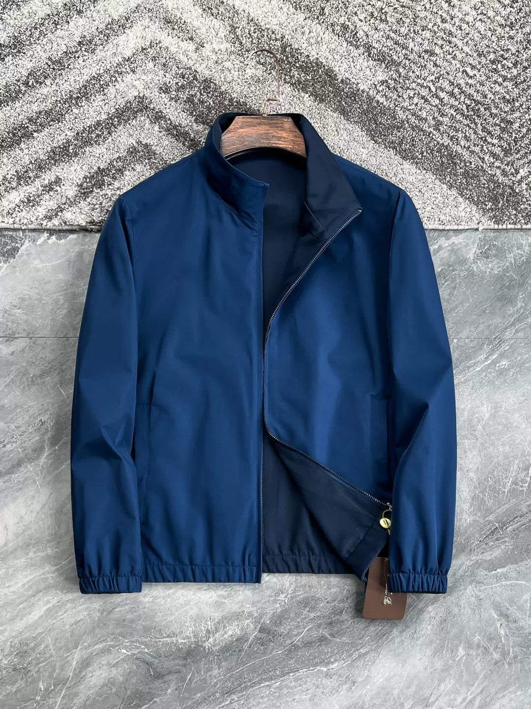 LP Italian Double-Sided Stand-Up Jacket Men's Windproof Casual Jacket