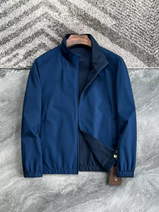 LP Italian Double-Sided Stand-Up Jacket Men's Windproof Casual Jacket