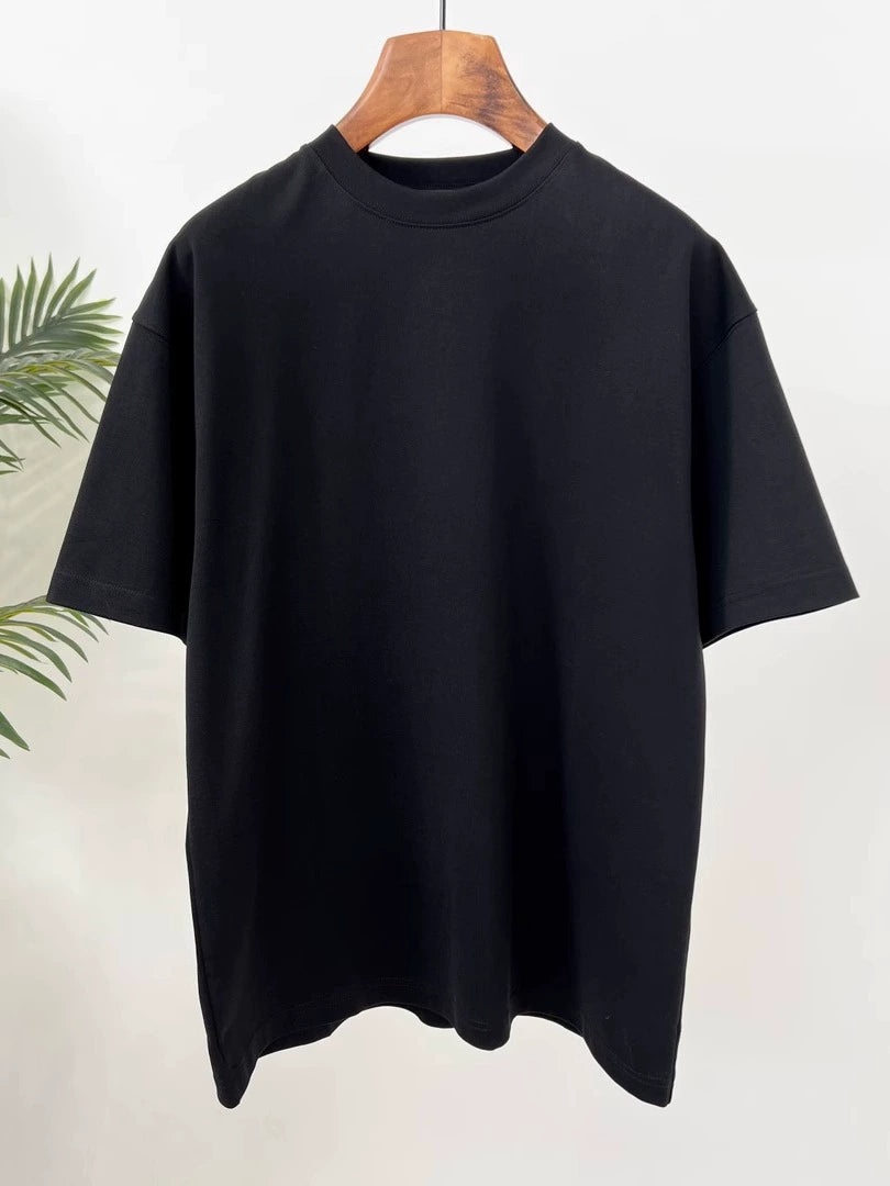 LP Italy 25ss simple and loose pure cotton round neck half-sleeved men's casual short-sleeved T-shirt