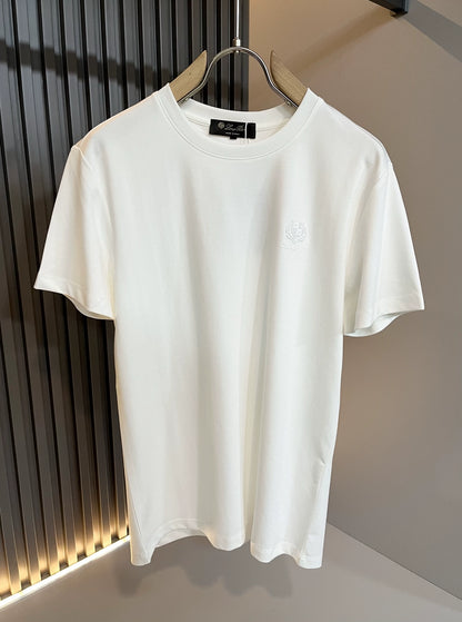 LP Italy 25ss Press Glue Fashion Comfortable Crew Neck Half Sleeve Men's Casual Short Sleeve T-Shirt