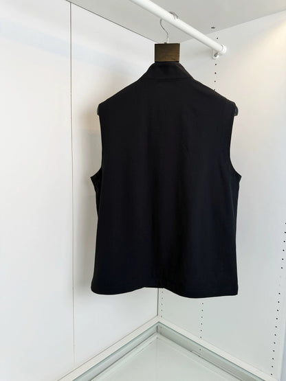 LP Italy 25ss Comfortable and breathable men's casual stand-up collar vest vest jacket