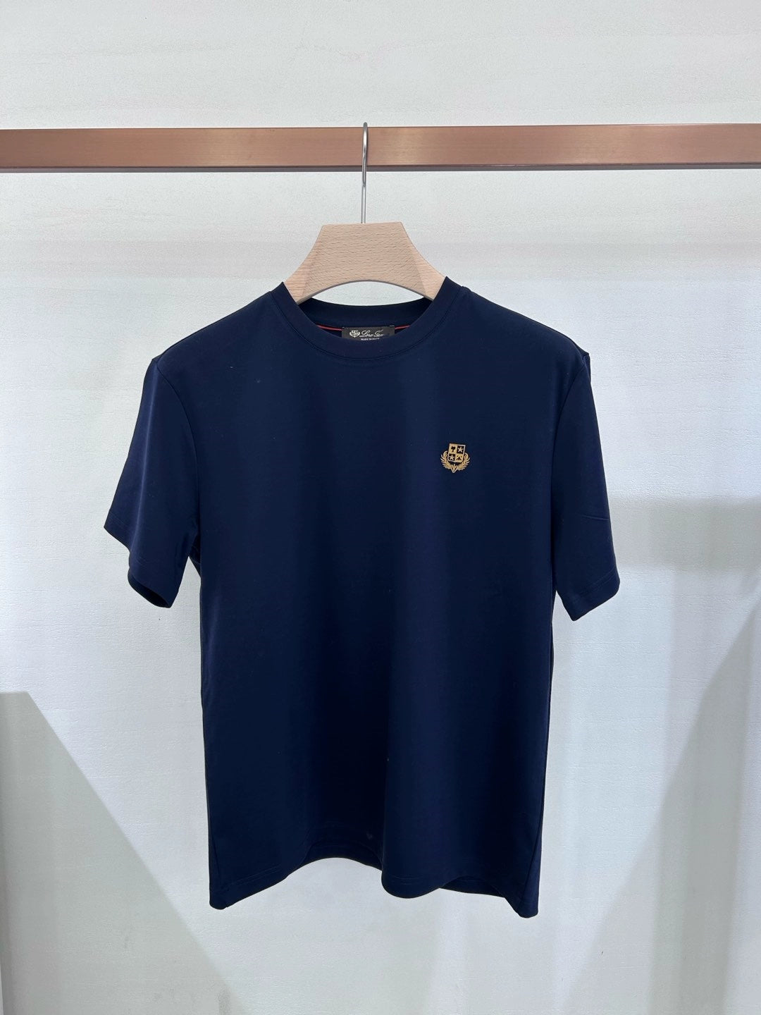 LP Italy 25ss Simple Cotton Comfortable Embroidered Crew Neck Bottom Shirt Men's Casual Short Sleeve T-Shirt