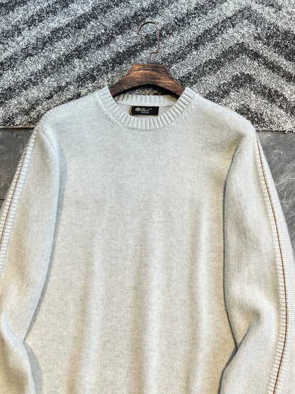 LP Italian crew neck wool sweater men's warm and comfortable casual long-sleeved sweater