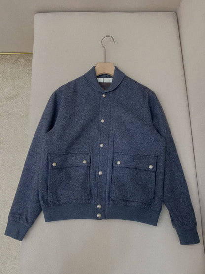 LP Italian autumn and winter green fruit collar airplane jacket men's casual jacket