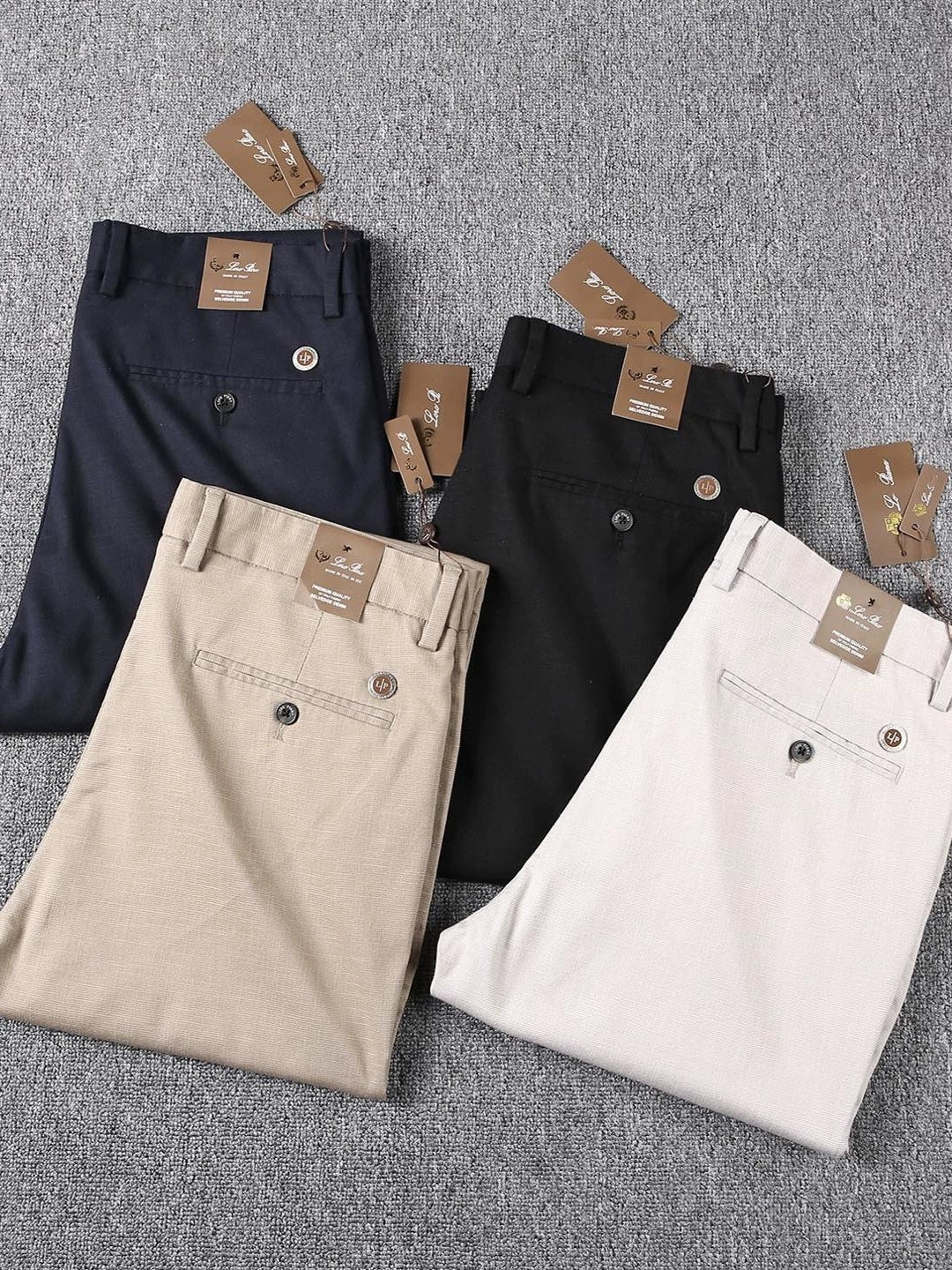 LP Italian 25ss stretch cotton and linen small straight slacks