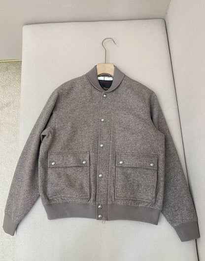 LP Italian autumn and winter green fruit collar airplane jacket men's casual jacket