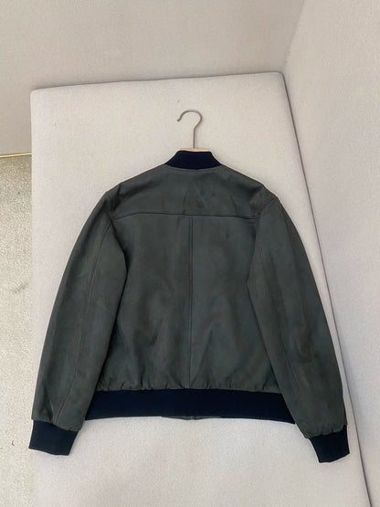LP Italian Suede Baseball Collar Airplane Jacket Men's Versatile Casual Jacket