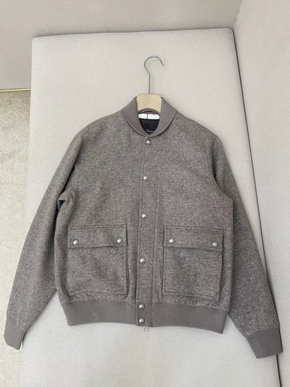 LP Italian autumn and winter green fruit collar airplane jacket men's casual jacket