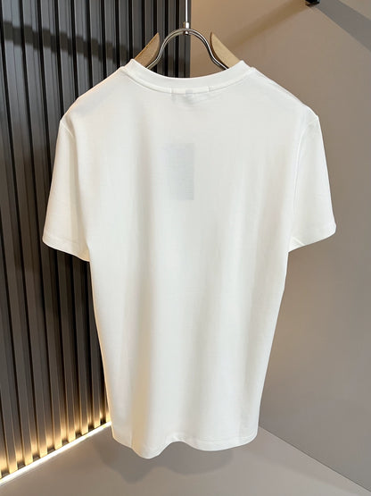 LP Italy 25ss Press Glue Fashion Comfortable Crew Neck Half Sleeve Men's Casual Short Sleeve T-Shirt