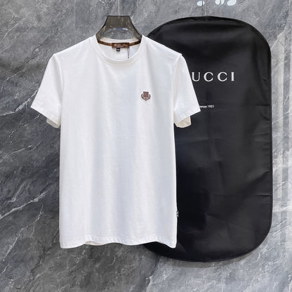 LP Italy 25ss Versatile Comfortable Breathable Crew Neck Bottom Shirt Casual Short Sleeve T-Shirt