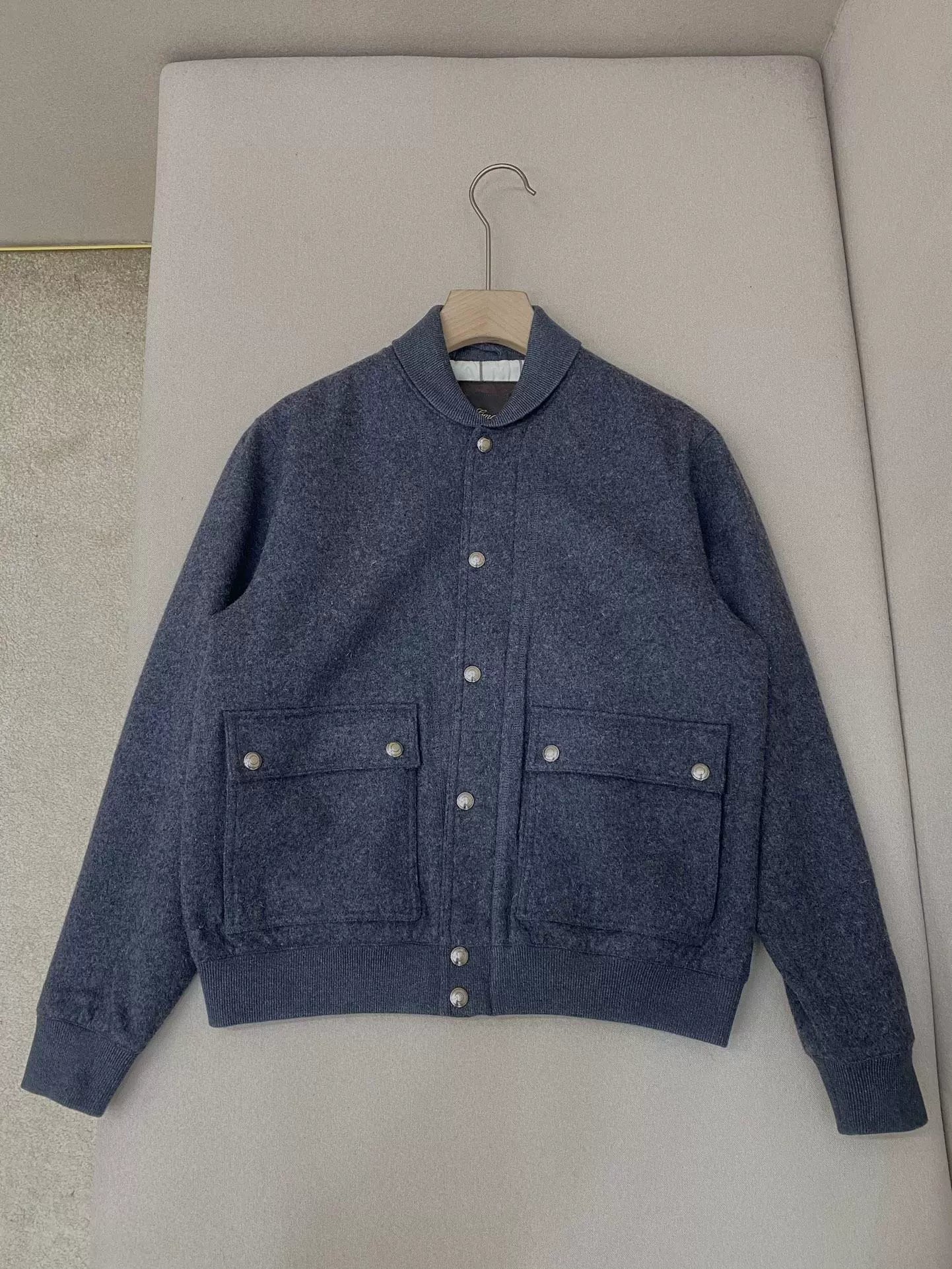 LP Italian autumn and winter green fruit collar airplane jacket men's casual jacket