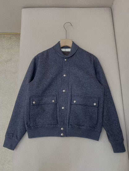LP Italian autumn and winter green fruit collar airplane jacket men's casual jacket