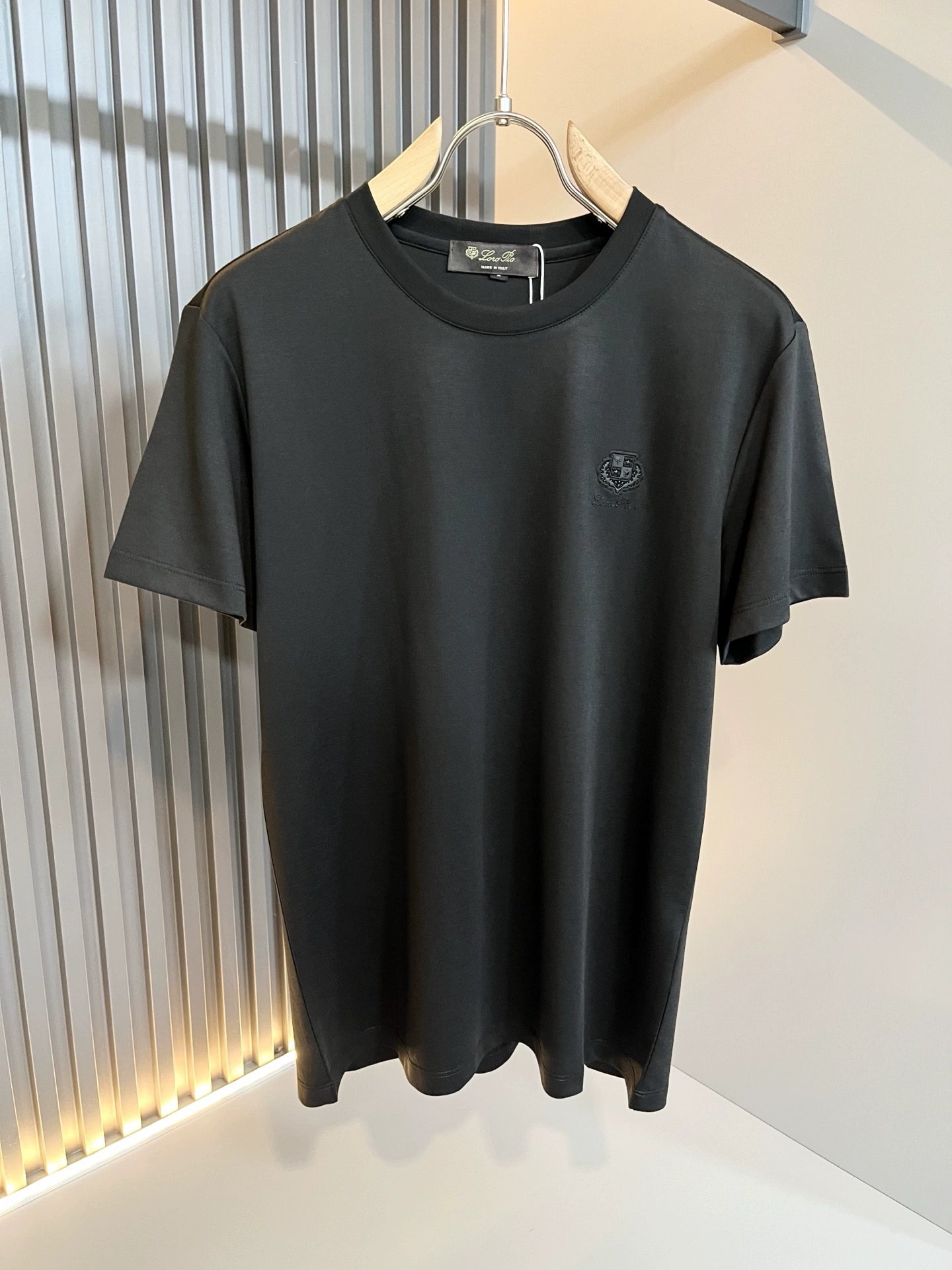 LP Italy 25ss Press Glue Fashion Comfortable Crew Neck Half Sleeve Men's Casual Short Sleeve T-Shirt