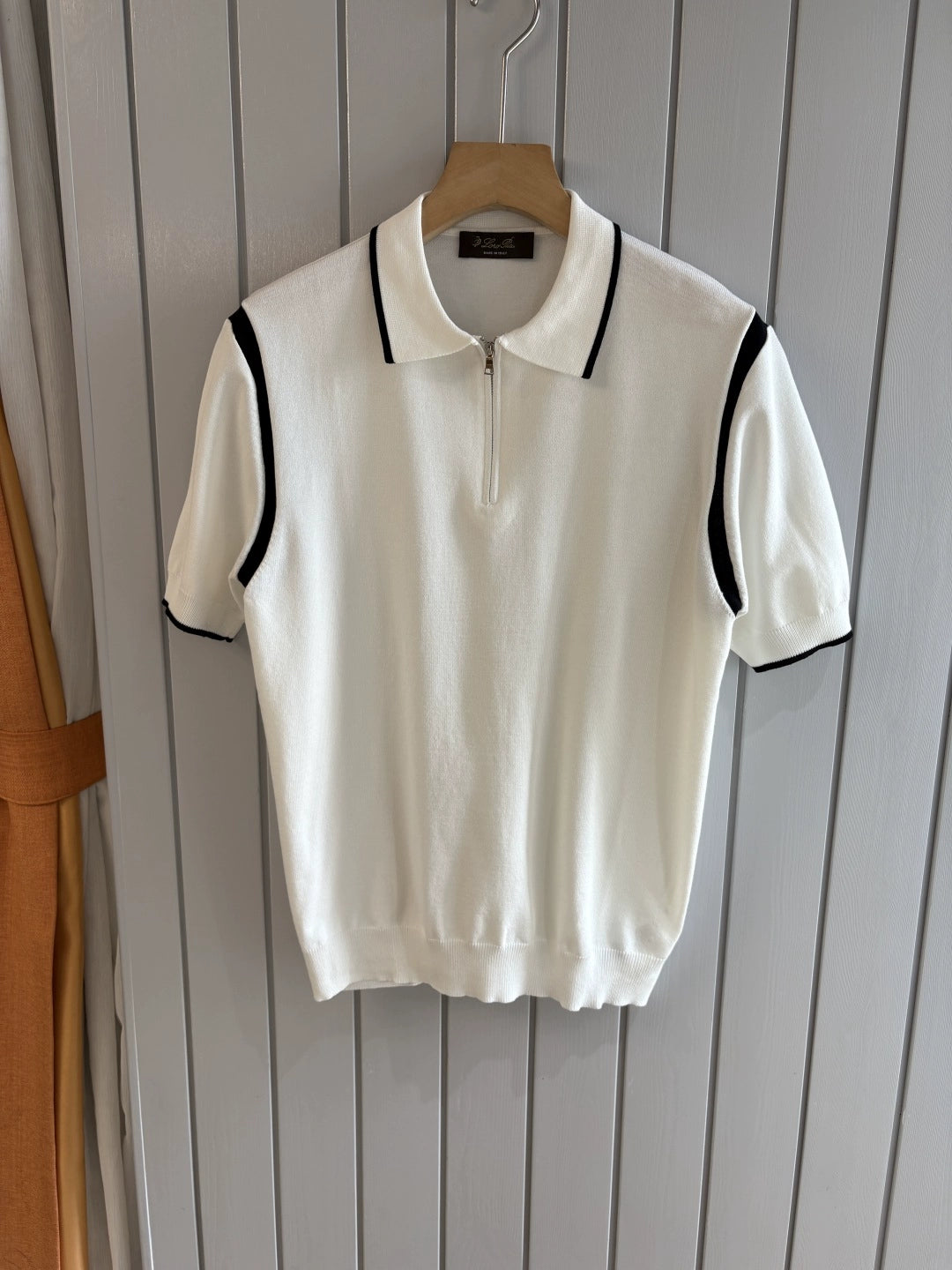 LP Italy 25ss comfortable knitted sweater men's casual lapel short-sleeved polo shirt
