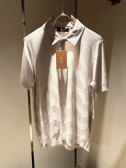 LP Italy 25ss casual Ilite lapel knitted polo shirt short sleeve