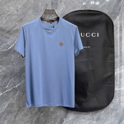 LP Italy 25ss Versatile Comfortable Breathable Crew Neck Bottom Shirt Casual Short Sleeve T-Shirt
