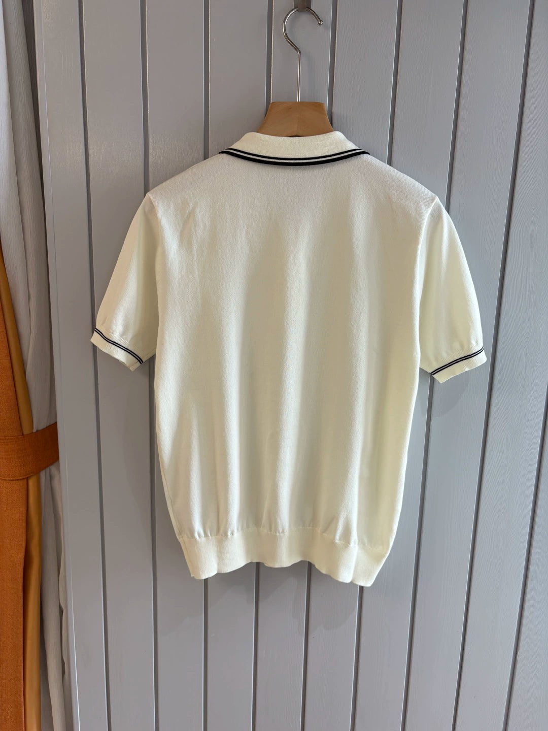 LP Italy 25ss lapel knitted sweater men's casual solid color polo shirt short sleeve