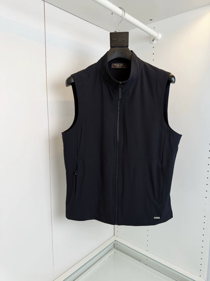 LP Italy 25ss Comfortable and breathable men's casual stand-up collar vest vest jacket