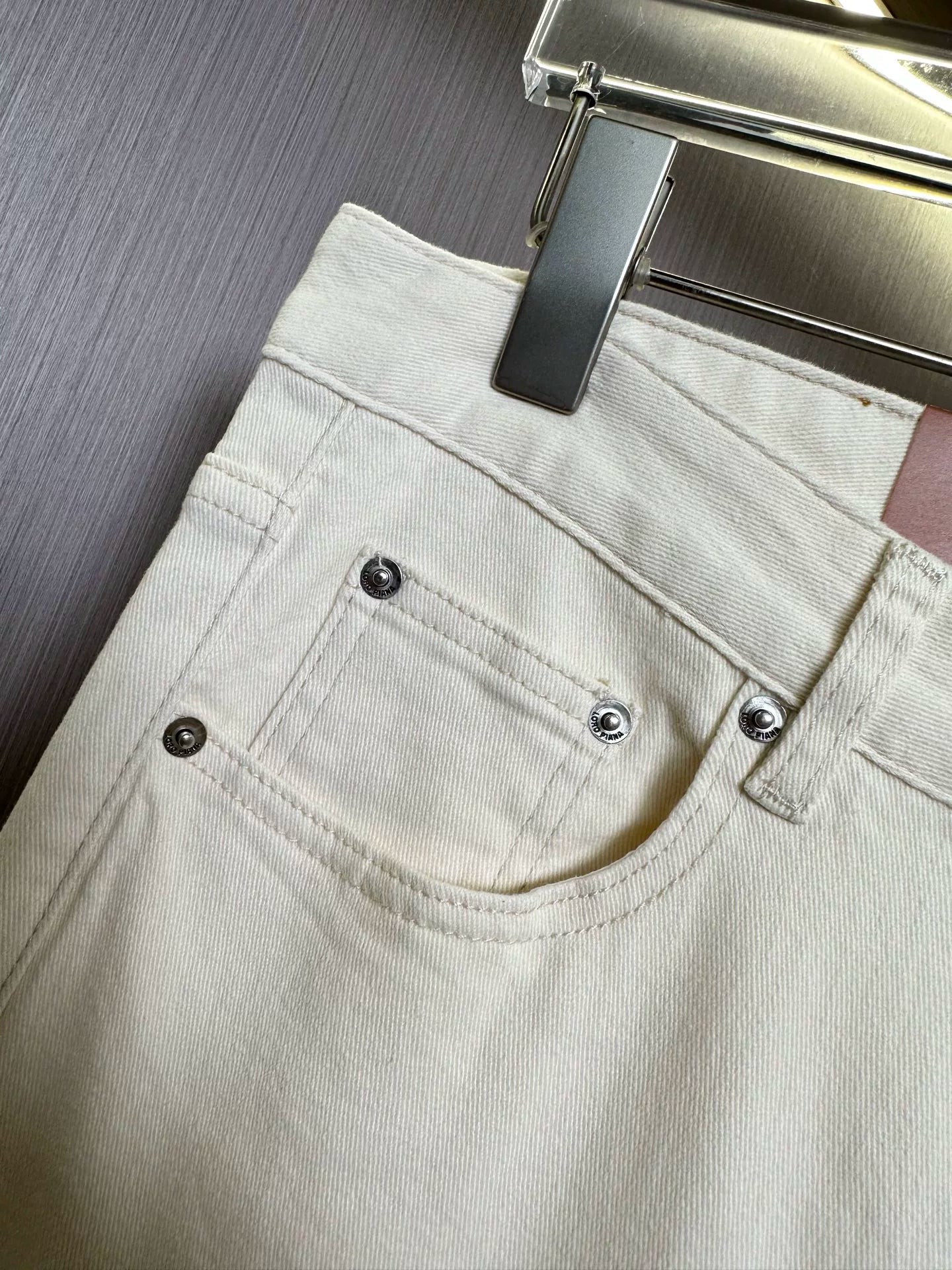 LP Italy 25ss simple solid color straight trousers men's micro-elastic comfortable casual jeans