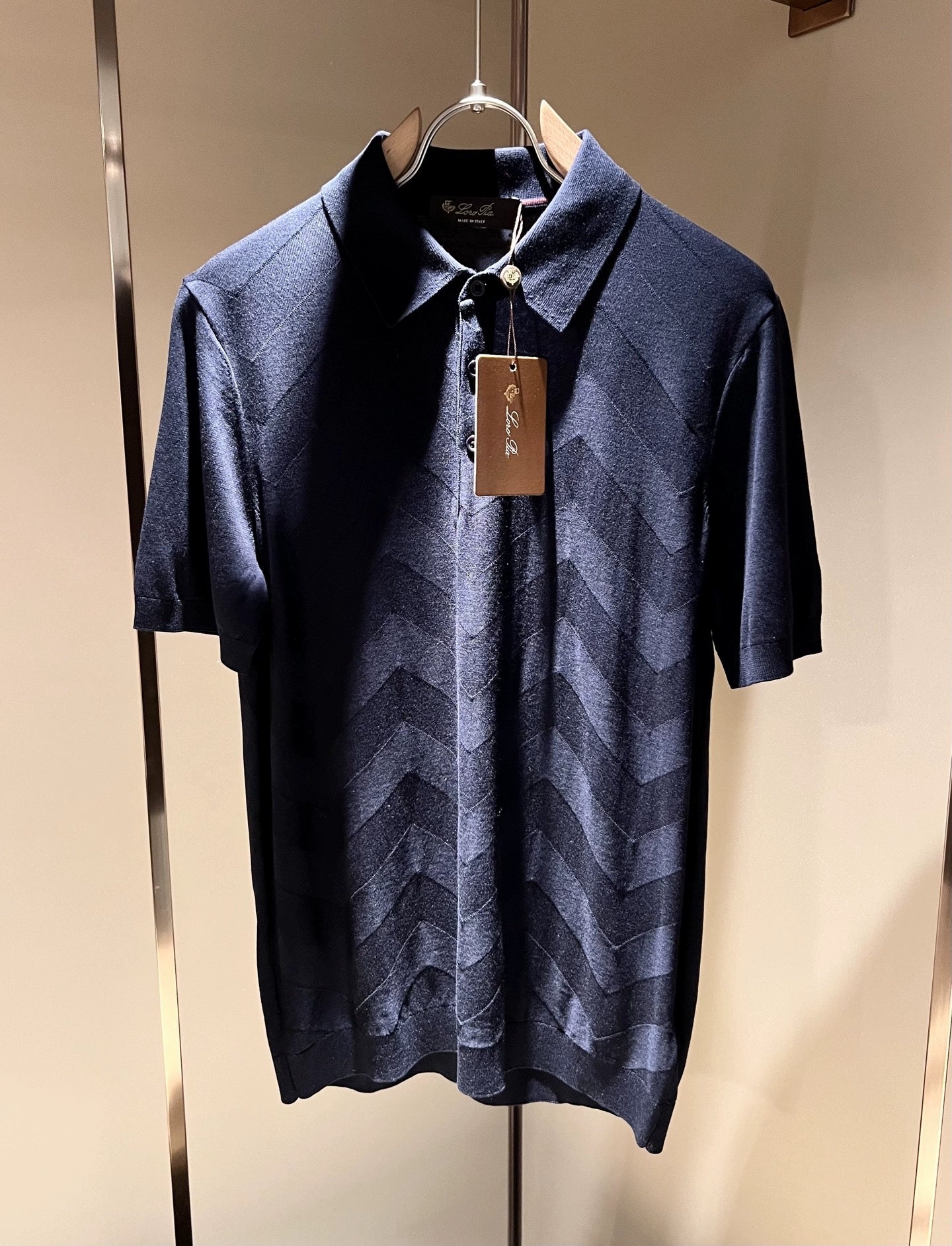 LP Italy 25ss casual Ilite lapel knitted polo shirt short sleeve